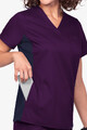 UAFLEX-Womans-3-Pocket-Knit-Side-Panels-V-neck-Scrub-Top-Purple-Pocket.jpg