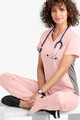 UAFLEX-Womans-3-Pocket-Knit-Side-Panels-V-neck-Scrub-Top-Light-Pink-Style.jpg