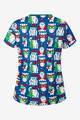 Happy-Monsters-V-neck-Green-Trim-Blue-Christmas-Tunic-Back.jpg