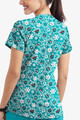 Christmas-Smiling-Snowflakes-Scrub-Top-Teal-Back.jpg