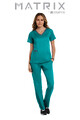 Contrast-Double-V-Neck-Top-Maevn-Teal-Full-Body .jpg