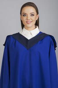 Graduation V-Stole with lining blue-navy blue