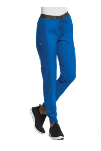 Sporty Full Elastic Logo Waist Jogger Pants Royal Blue