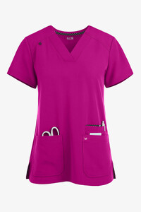 Koi Next Gen Hustle And Heart Scrub Top Azalea Pink