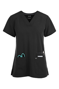 Koi Next Gen Hustle And Heart Scrub Top Black