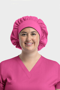 Maevn Scrub Cap Ladies Bouffant Scrub Hat Pink