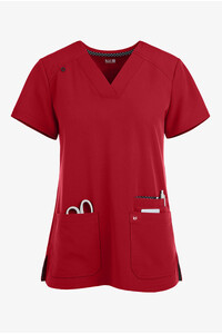 Koi Next Gen Hustle And Heart Scrub Top Red