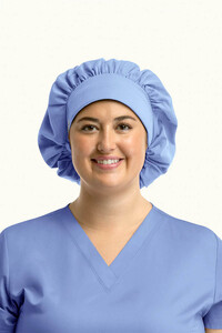 Maevn Scrub Cap Ladies Bouffant Scrub Hat Ceil Blue