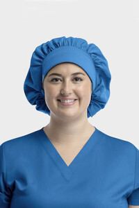 Maevn Scrub Cap Ladies Bouffant Scrub Hat Pacific Blue