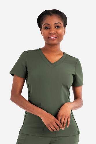 Matrix PRO™ V-Neck Scrub Top in Olive – Fresh Style Meets Unmatched Comfort