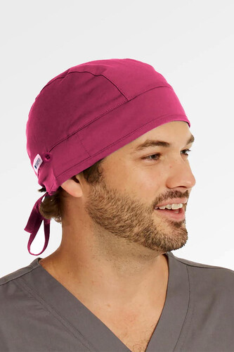 Maevn Scrub Cap Unisex Cap with Button Fuchsia