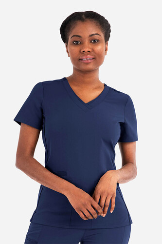 Matrix PRO™ V-Neck Scrub Top in Navy – Classic Professionalism 