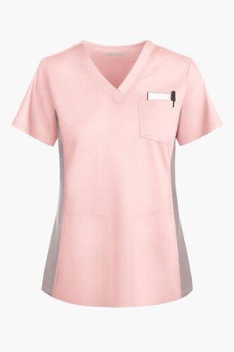 UAFLEX-Womans-3-Pocket-Knit-Side-Panels-V-neck-Scrub-Top-Light-Pink.jpg