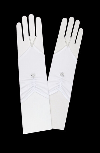 Arm gloves with pearl chain